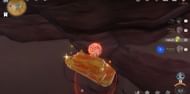 Dropping Nirodha Fruits on Orange Crystals (Image via Genshin Impact)